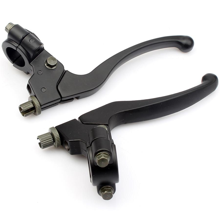 For HONDA C/CR/CRF/XL/XR Brake Lever Perch Clutch Black Aluminium Alloy 2PCS