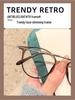 Danyang B0101SK Ultralight Round Retro TR90 Women's Myopia Glasses Frame in Tea Color