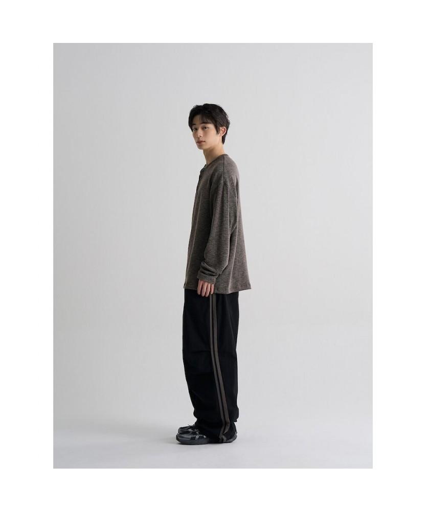 8seconds Waffle Button Henley Neck T-Shirt Brown