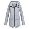 Damen Leichte Reißverschluss Kapuzen Windjacke Dünner Winddichter Outdoor-Mantel