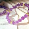 8Mm Retro Natural Amethyst Bracelet, Beaded Bracelet, Tiger'S Eye Stone Light Luxury Jewelry.