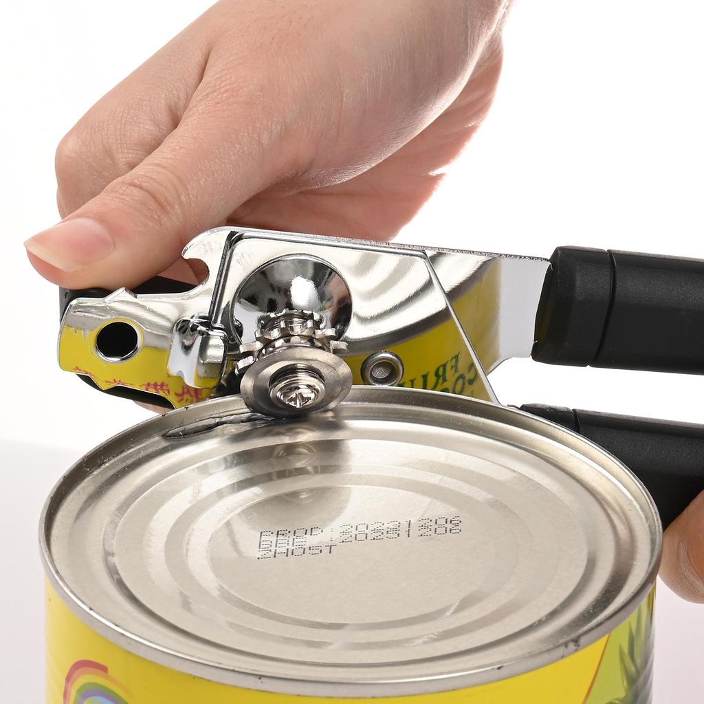 Three-in-One Stainless Steel Manual Can, Bottle, and Jar Opener with Customizable Logo