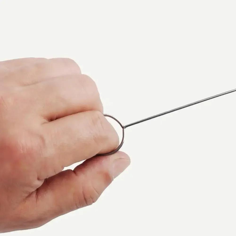 Sewing Loop Turner Hook Stainless Steel Loop Turner with Latch for Fabric Tube Belts Strips DIY Knitting Sewing Accessories