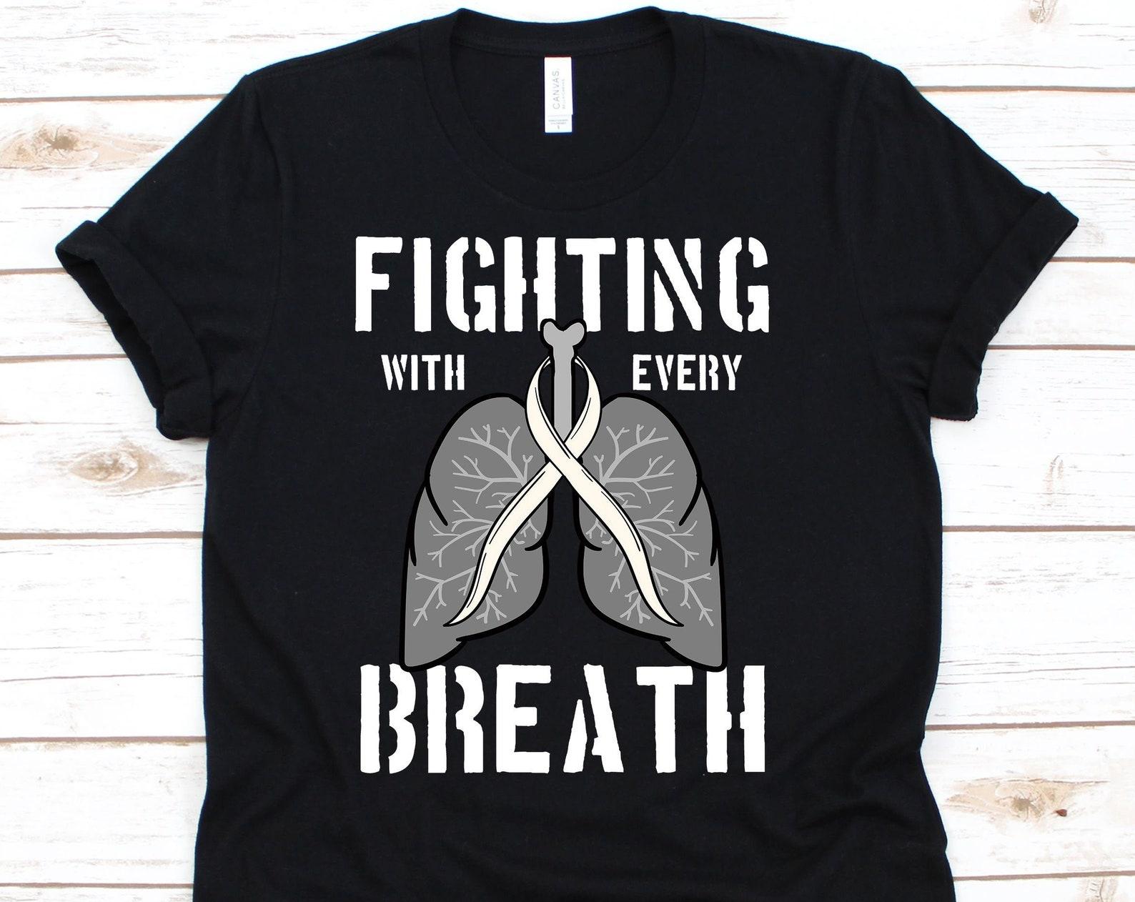 Lung Cancer Shirt, Lung Carcinoma, Lung Cancer Awareness Shirt, Cancer Awareness, Cancer Survivor, Lung Cancer T-Shirt L