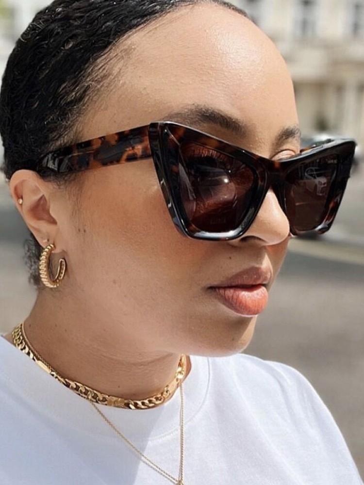 Oversized Cat Eye Vintage Sunglasses Women Brand Designer Fashion Gradient Glasses Female Retro Outdoors Shades