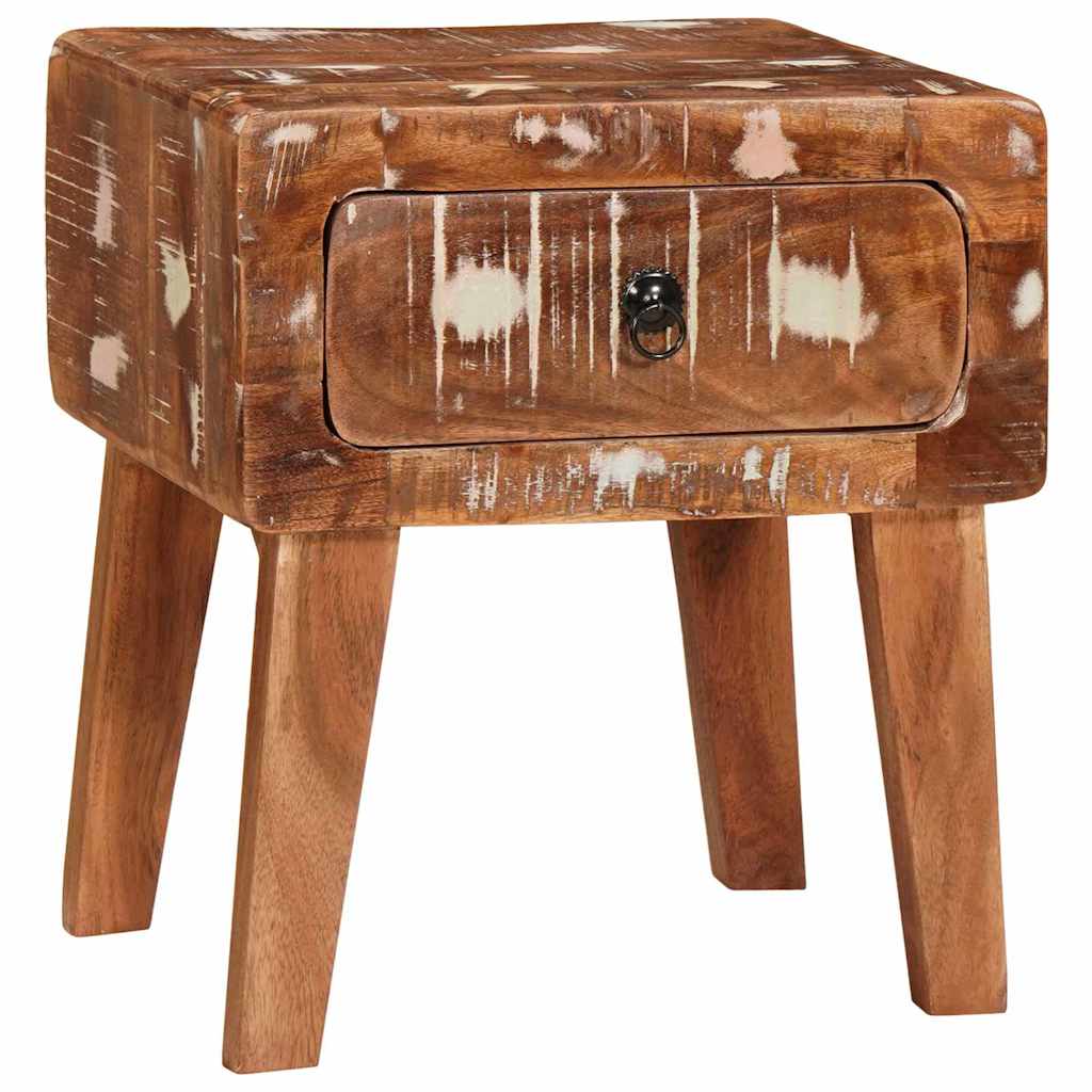 Side Table Brown 40 X 32 X 46 Cm Solid Reclaimed Wood