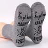 1 Pair Women Winter Socks Letter Print Mid-tube Thick Coral Fleece Keep Warm Floor Socks Anti-slip Knitted Daily Wear Sport Sock