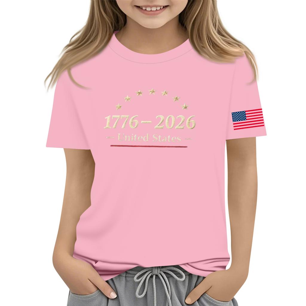 Lässiges Kinder-T-Shirt mit Rundhalsausschnitt, modisches Oberteil