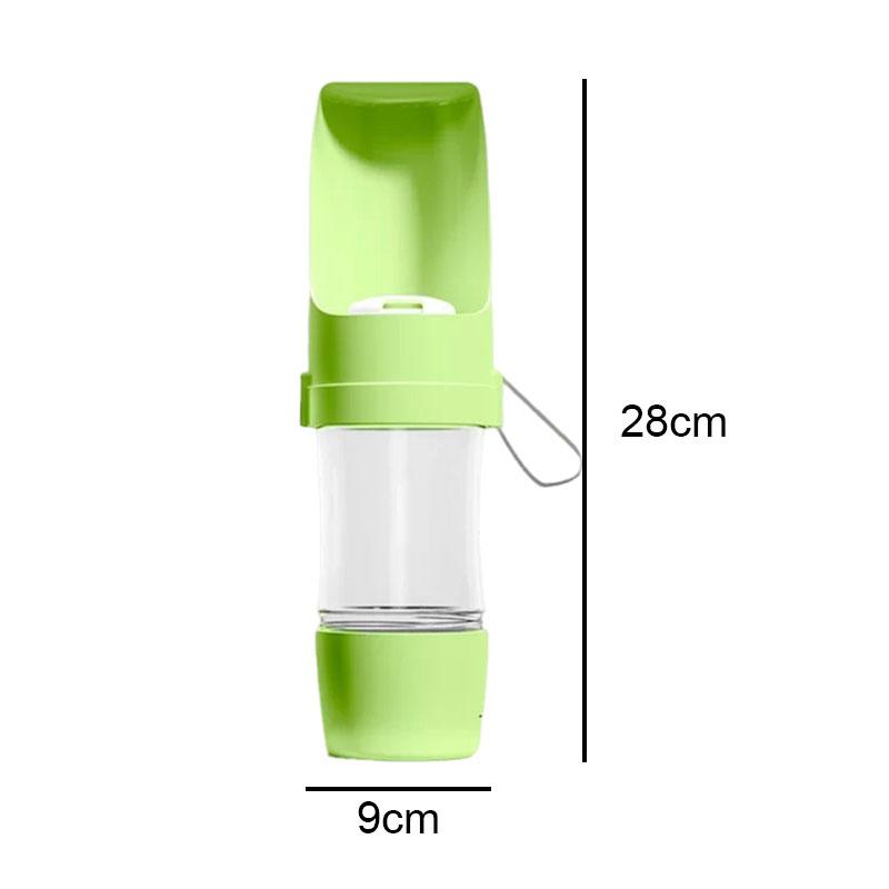 2-in-1 Pet Water Bottle Food Container Portable Leakproof Dogs Cats Drinking Cup for Walking Travel Puppy Food Water Dispenser