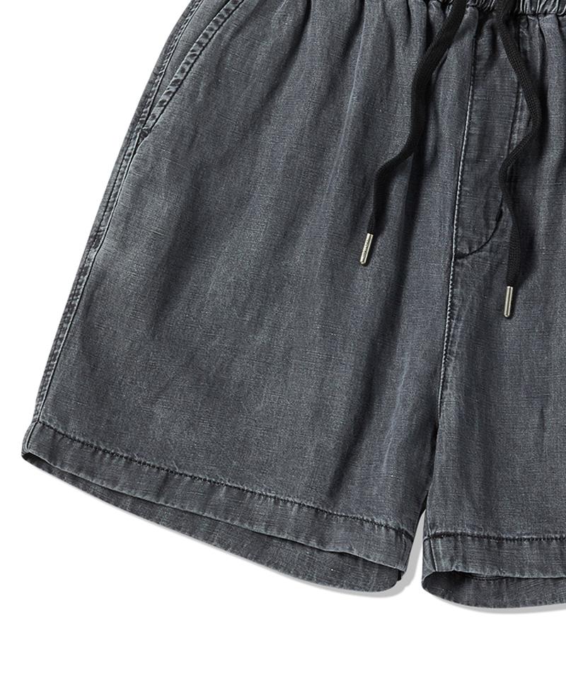 Life Work Women'S Linen Blend Denim Elastic Waist Shorts