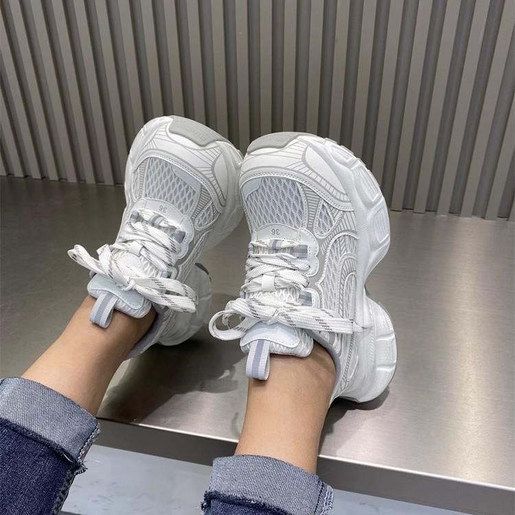 Mesh Breathable Fashion Casual Sports Shoes Women's Platform Lightweight Running Shoes 2025 Spring New Height-increasing Dad Shoes