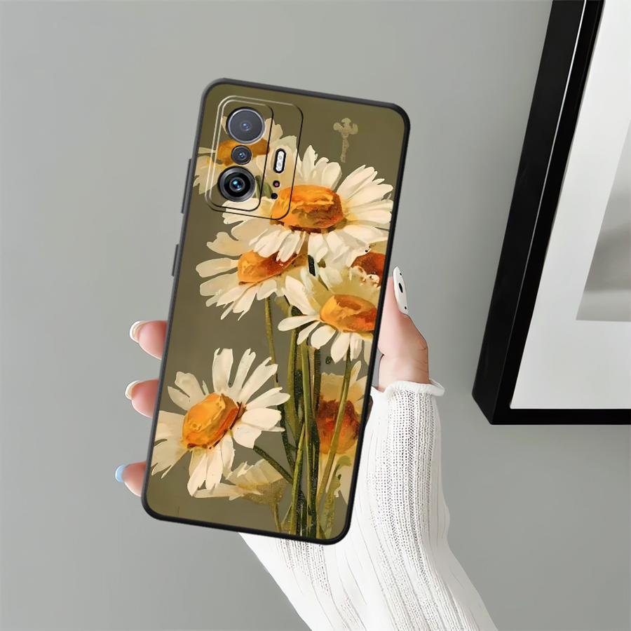 Oil Painting Flower Case for Xiaomi Mi 11 10T 11T 12 12X 12T Pro 13 Lite 14 Funda Phone Cover