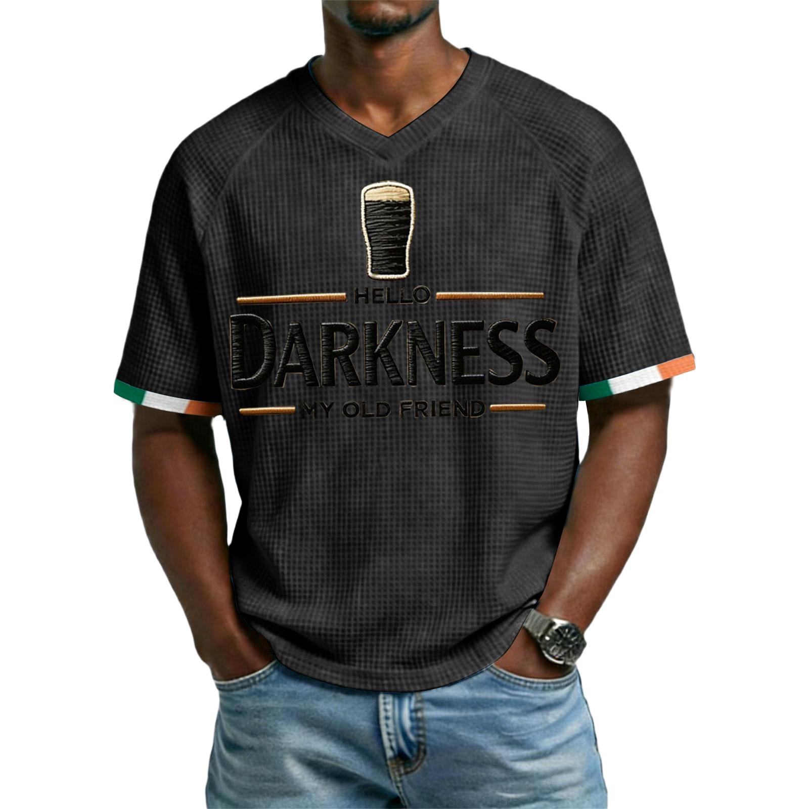 Men s T-Shirts V Neck Raglan Short Sleeve Tees Plus Size Loose Fit Casual Basic Tops L чёрный 1500₽