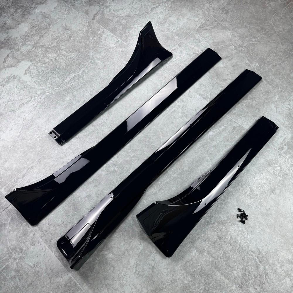 4pcs Side Skirts Spoiler Body Kits For Tesla Model Y 3 Highland Guard Extension Rocker Panels 2017-2024 Splitters Accessories