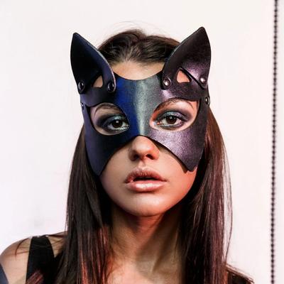 Dámské sexy kožené masky Zavázané oči Gotická Cosplay Módní maska Halloween Karnevalová párty Maškarní ples Maškarní doplňky