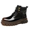 British Retro Leather Platform Boots for Men Fashion Casual Luxury Work Shoes Male Autumn Winter New Designer Ankle Boots Men