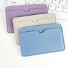 Ultra-Slim PU Leather Card Holder for Women Men Solid Color Credit Bank Card Case Portable ID Badge Protector Small Wallet