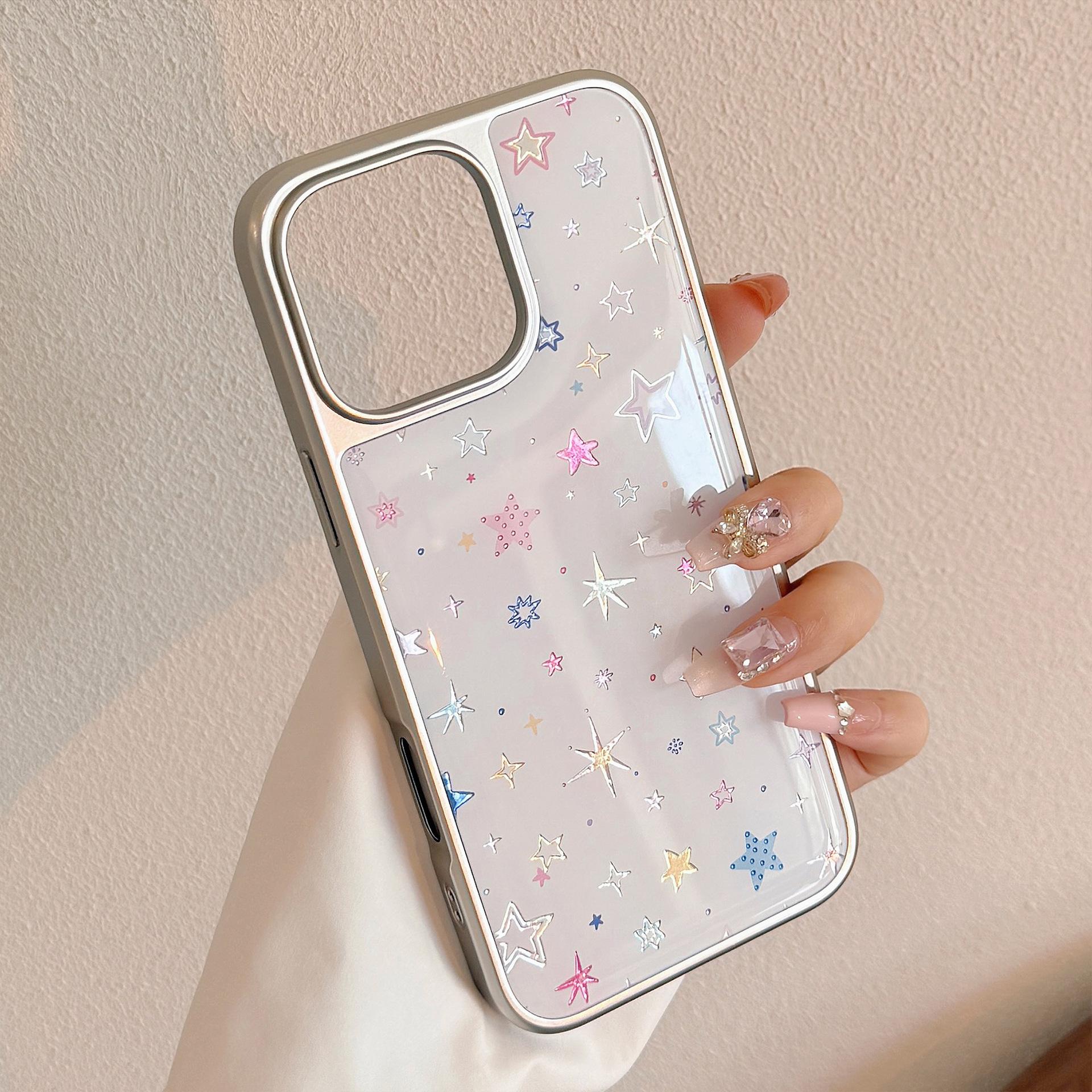 

Gilded Suitable for Apple 15 Promax Mobile Phone Case Iphone 16 Drop Glue Dopamine Star 13 Electroplating 14 Huawei Samsung S25ULTRA