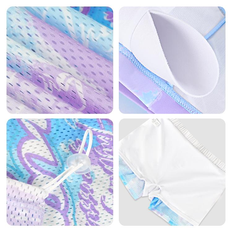 Li-Ning Fashionable Mixed Style Breathable Comfortable Cover-Up Sun Protection Beach Fresh Swim Vest Swimsuit Set Women Swimwear Pink Floral LSYV467-2