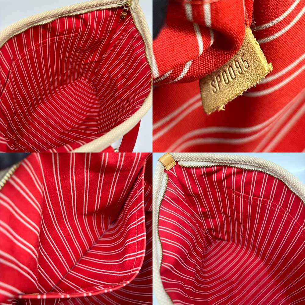 Used LOUIS VUITTONTote Bag beige/Red Canvas Unisex