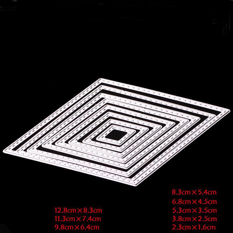 DC-1007 Cutting Dies Handmade Paper Etched Carbon Steel Knife Die DIY Diamond Knife Die
