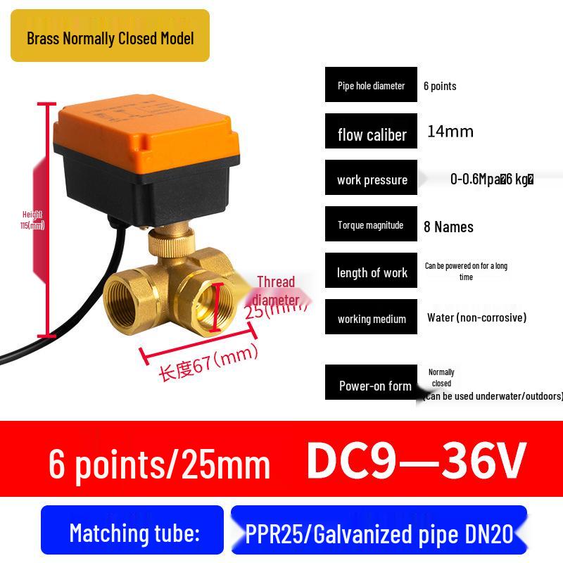 Mini Electric Ball Valve: Two-Way Threaded, Underwater & Waterproof, 220V/24V/12V