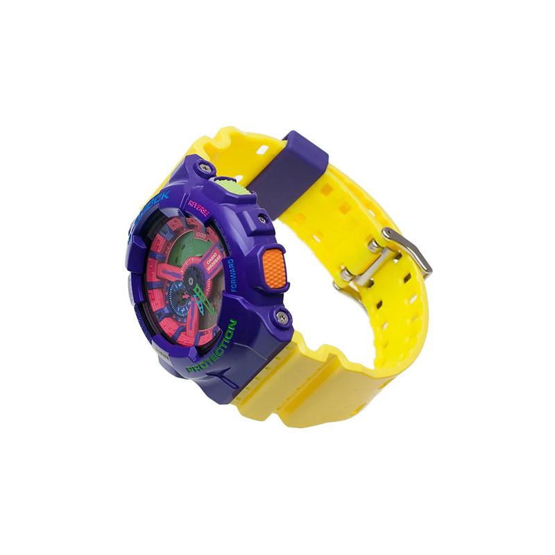 Casio LCD/pointer dual display series Fashion trend contrasting color street classic pointer dual display dial waterproof movement quartz GA-110HC-6A