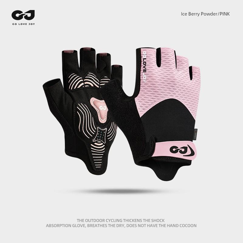 Cycling Gloves for Women, Half-Finger, Anti-Slip, Anti-Callus, Anti-Abrasion, Shock-Absorbing, for Road and Mountain Bikes, Sun Protection