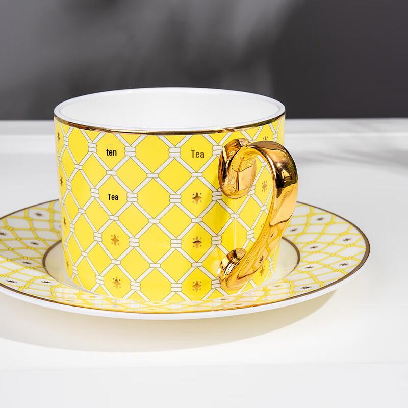 Tang Hui Dopamine Bone China Coffee Cup & Saucer Set
