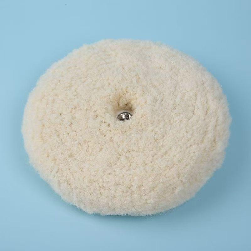 Dual-Sided Wool Polishing Disc for Car Mirrors and Waxing