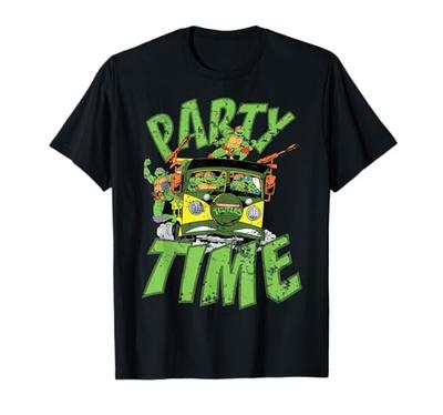 Teenage Mutant Ninja Turtles Gang Retro Partywagen T-Shirt