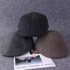 2024 Autumn/Winter Men's Woolen Beret: Warm, Thickened Duckbill Hat for Middle-Aged & Elderly.