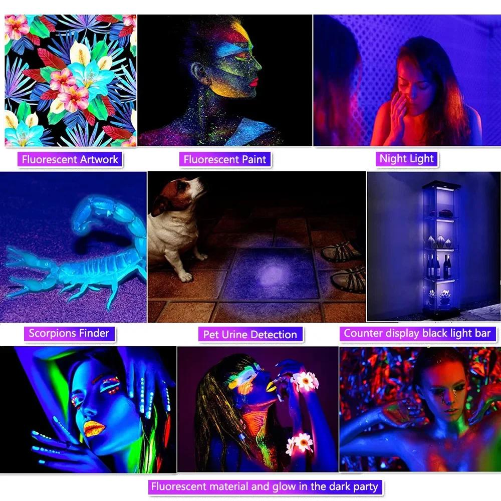 3/2/1 PCs 395 Nanometer Black Light LED UV Light T5 Tube 5V USB Plug Stage Black Light LED UV Nail Light Accessories Growth Light