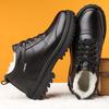 Genuine Leather Cowhide Men's Cotton Shoes Winter Velvet Thermal Cotton Leather Shoes Men's High-top Cotton Shoes