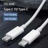 C Cable Data Wire Fast Charging Cable Type C to Type C Cable USB C Wire Mobile Phone Charger Wire