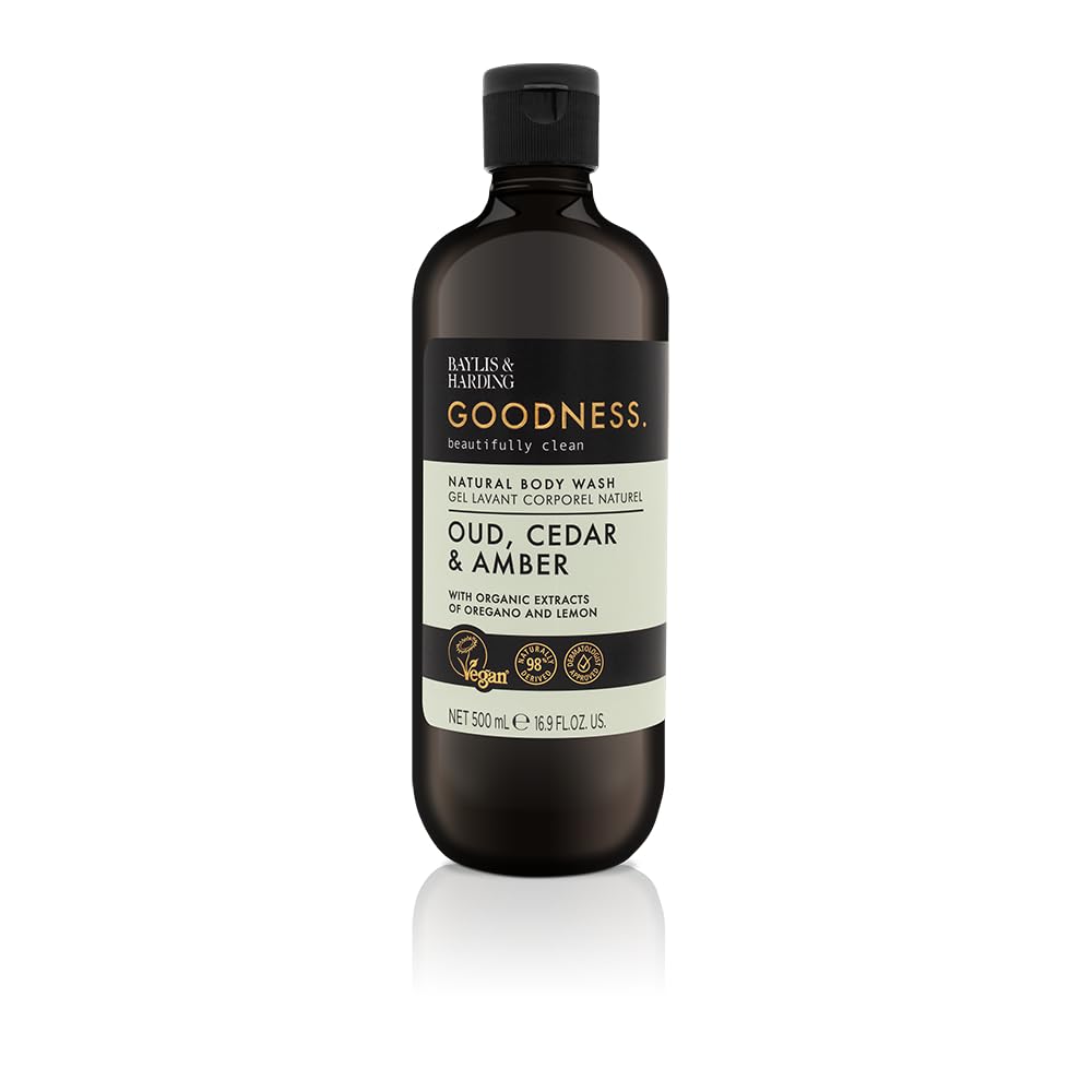 

Baylis & Harding Goodness Oud, Cedar and Amber Body Wash, 500 ml - Vegan Friendly (1 x 500ML)