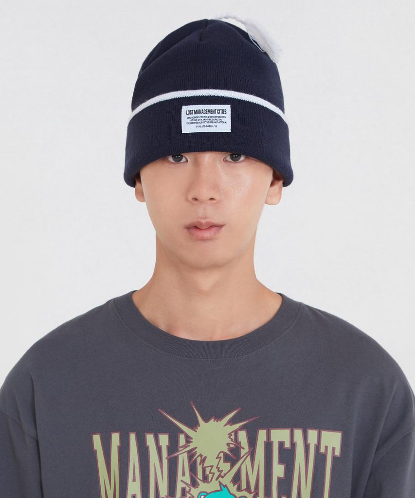 LMC Lmc Stripe Tassel Beanie Navy