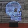 Scary Skull Night Light 3D Illusion Lamp, 7 Colors Changing USB Touch Switch Table Lights, Bedroom Halloween Decoration Lamps