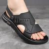 Fashion Fashion Antiskid Beach Dual-purpose Sandals New Handmade Comfort Flat Summer Male Sandals Men Breathable Leather Outdoor Sandals