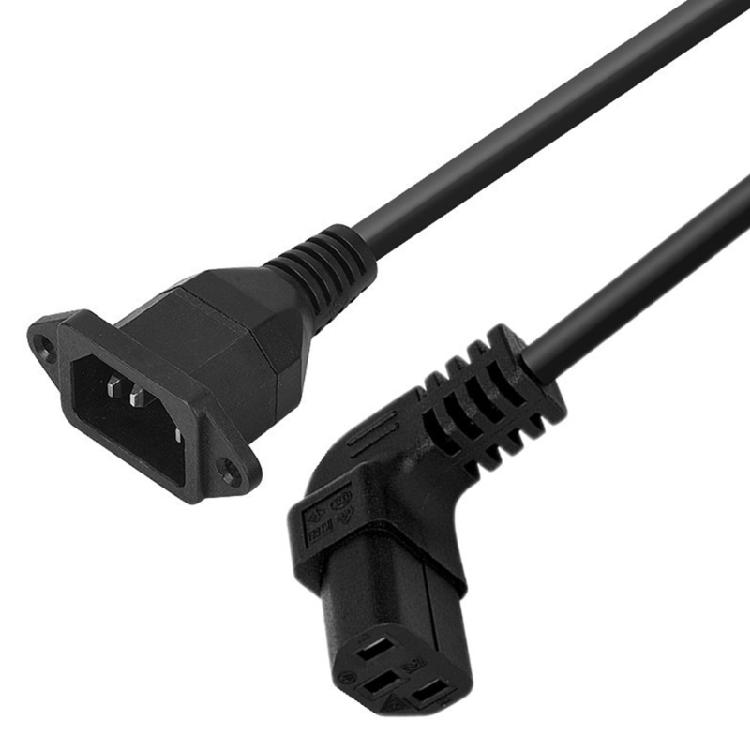 90 Degree  Up/Down/Left/Right Angled IEC 320 C13 Female to C14 Male Power Supply Extension Cord for Monitors Computers