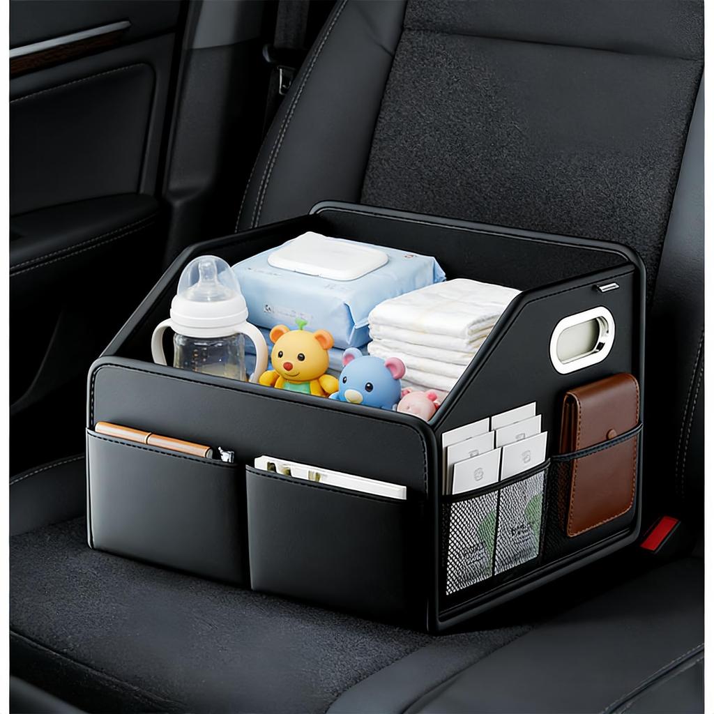 AUSTYLCO Car Storage Trunk Foldable Passenger Seat Back Storage Large Easy Car Accessories 1 Piece Box, Box, Pocket, Multi-Function Box, Waterproof,