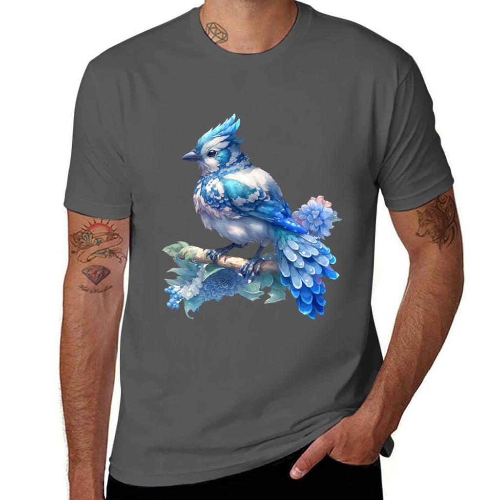 Blue Bird Tshirt Gym Exercise Short Sleeve Tshirt