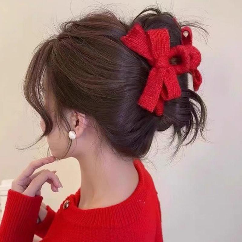 Vintage Solid Color Large Hair Scrunchies For Women Girls  High Absorbency Plush Elastic Hair Rope Sweet Hair Accessories