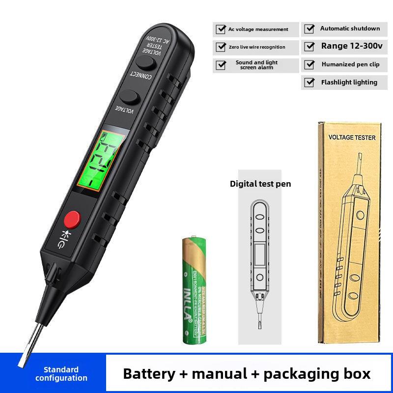 Multifunctional Digital Voltage Tester, Non-Contact Electrical Tester with LCD Display for Home and Professional Use