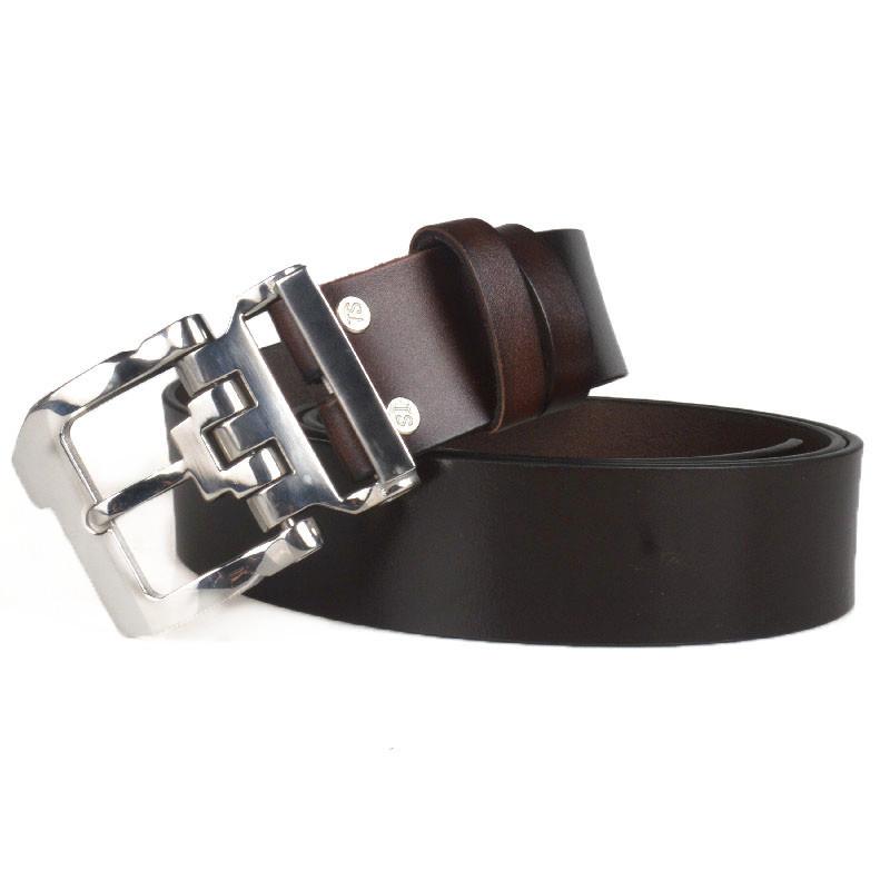 Men'S First Layer Cowhide Pin Buckle Belt Stainless Steel Head Men'S Belt 3.8Cm Wide Men'S Belt