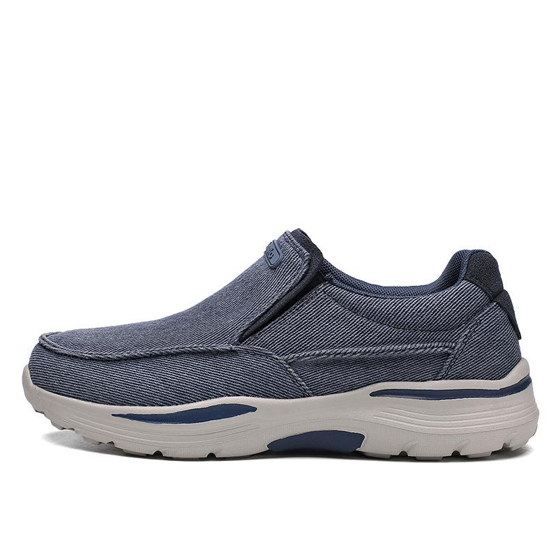 Canvas shoes men's 2025 foreign trade large size old Beijing cloth shoes one pedal platform casual lazy men's size 48 cloth shoes