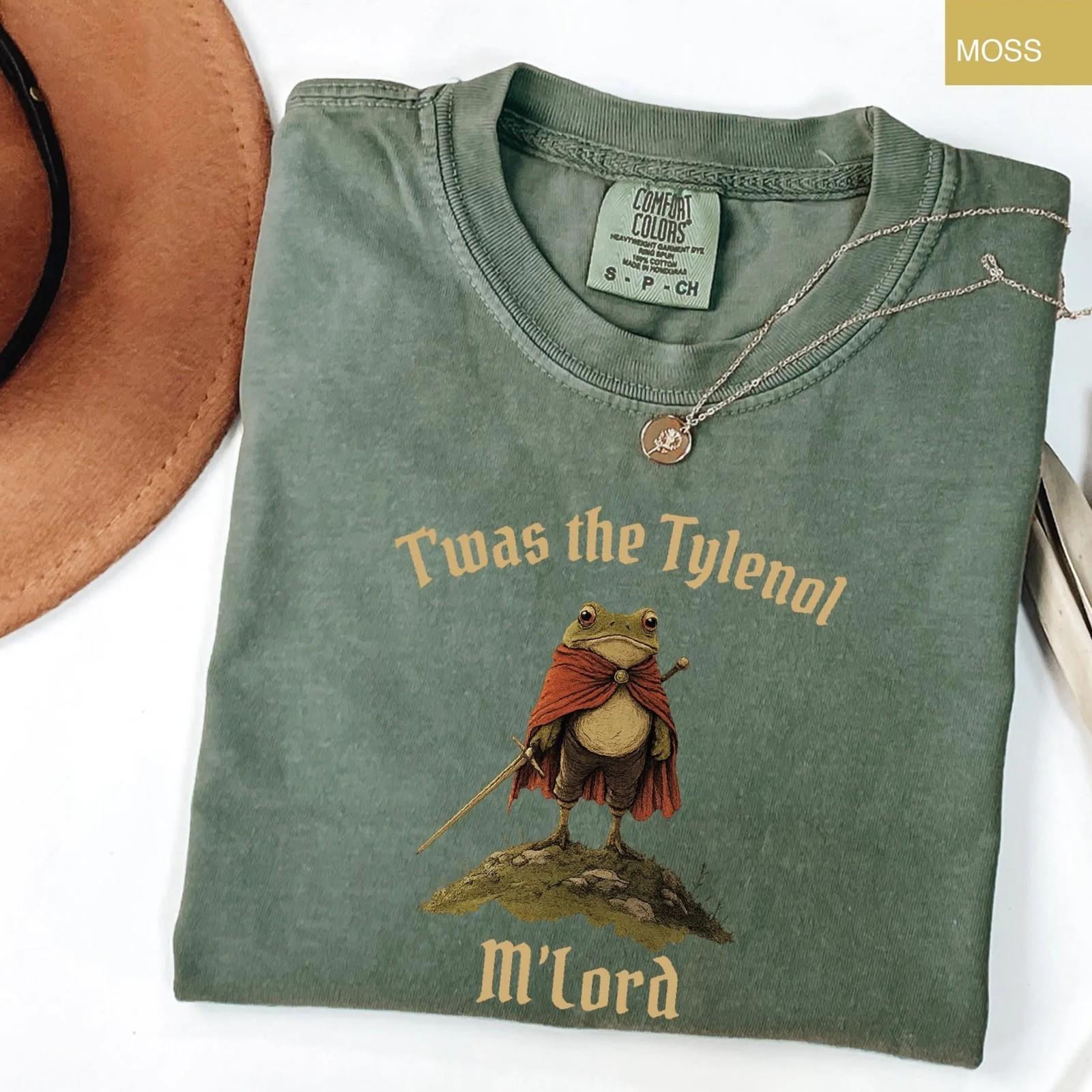 Tylenol Shirt Twas The Tylenol M lord: Funny Anti RFK Jr Frog Liberal Meme Tee L