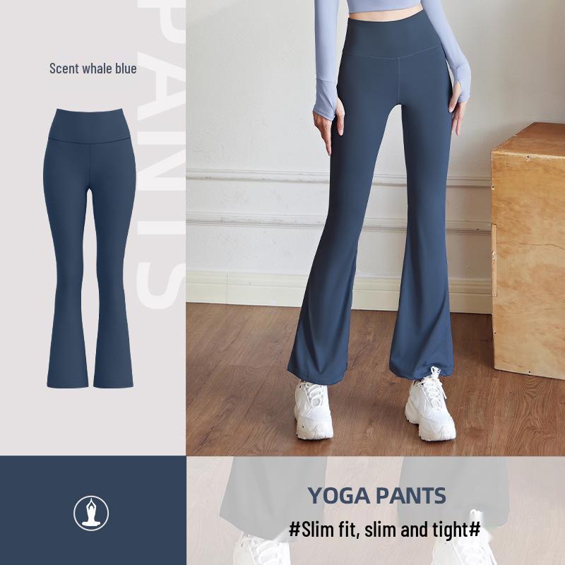 High Elastic Quick Dry Slimming Yoga Set: Long Sleeve T-shirt & Flared Pants for Spring and Autumn Workouts