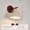 Wabi-Sabi Style Japanese Walnut Wall Lamp for Living Room, Bedroom, Hotel Entrance, or Corridor.