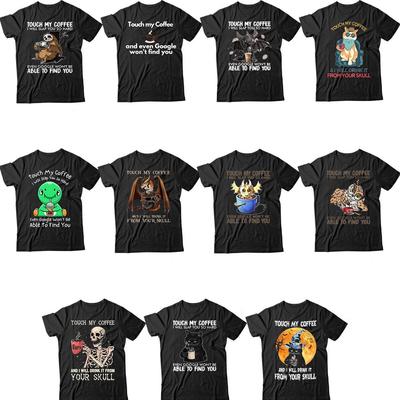 Berühre meinen Kaffee Herren T-Shirt Grafik Kaffeeliebhaber Unisex T-Shirt Top #P1 #PR #A